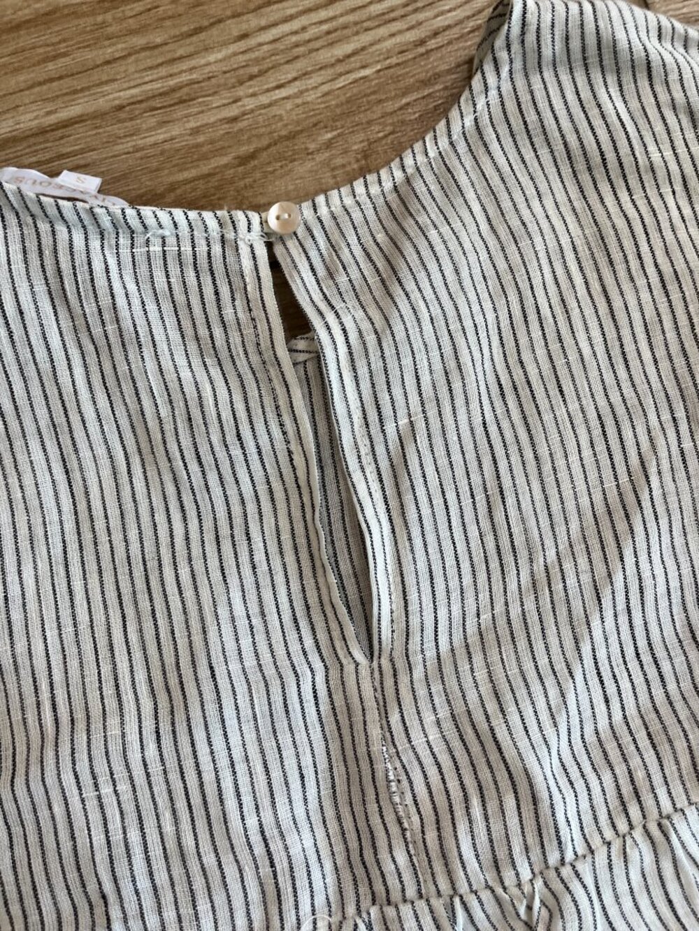 Womens Olivaceous White/Black Stripe Mini Dress - S - Picture 7 of 8